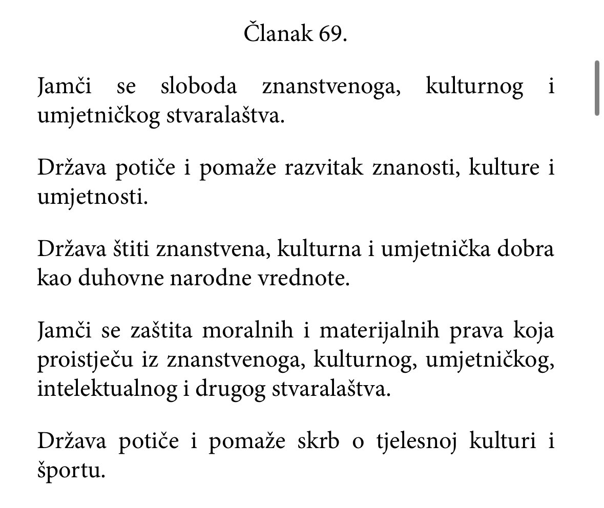 Da malo ponovimo, očito je potrebno!

Ustavom RH štiti se sloboda govora.

Zabranjuje se govor mržnje.

A zabranjuje se i cenzura.

Jamči se sloboda znanstvenog, kulturnog i umjetničkog stvaralaštva.

O tome što se sve financira javnim novcem, o tome drugom prilikom.
