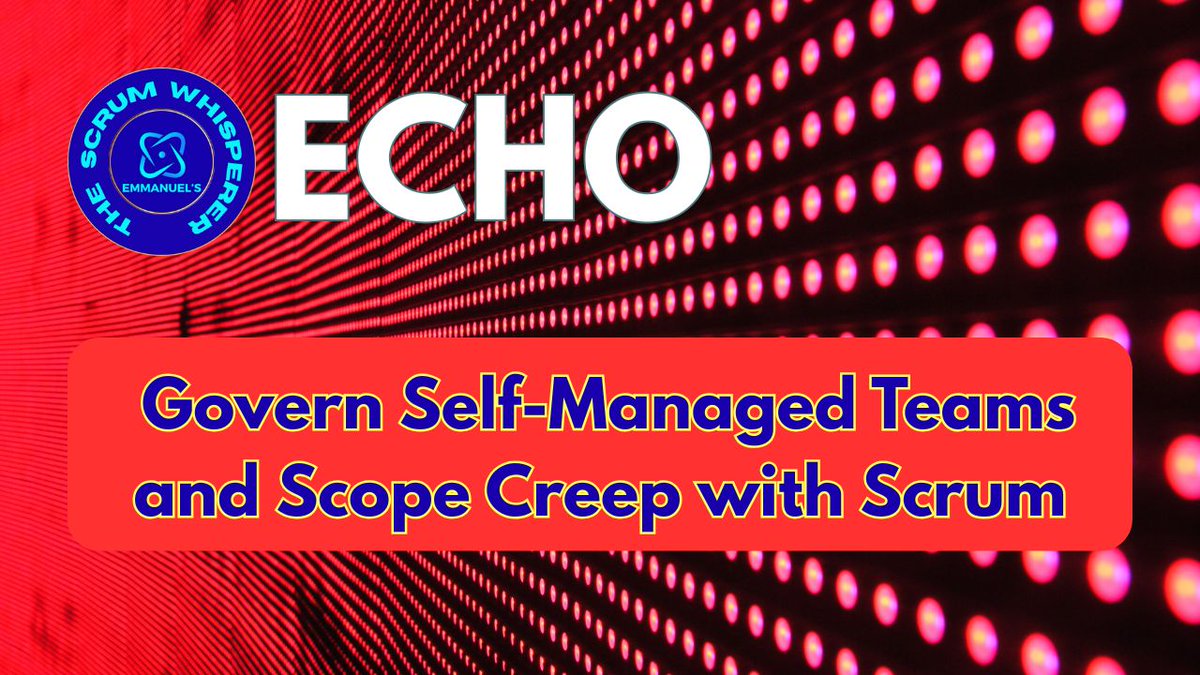 PeaceEvolutions's tweet image. Is your project a reflection of your intent? 📝✨

This Echo from #TheScrumWhisperer explores how to facilitate and govern self-managed teams and scope creep with Scrum.

#ScrumMaster #AgileTeams
whisperer.vd-meulen.com/decode-scrum-g…