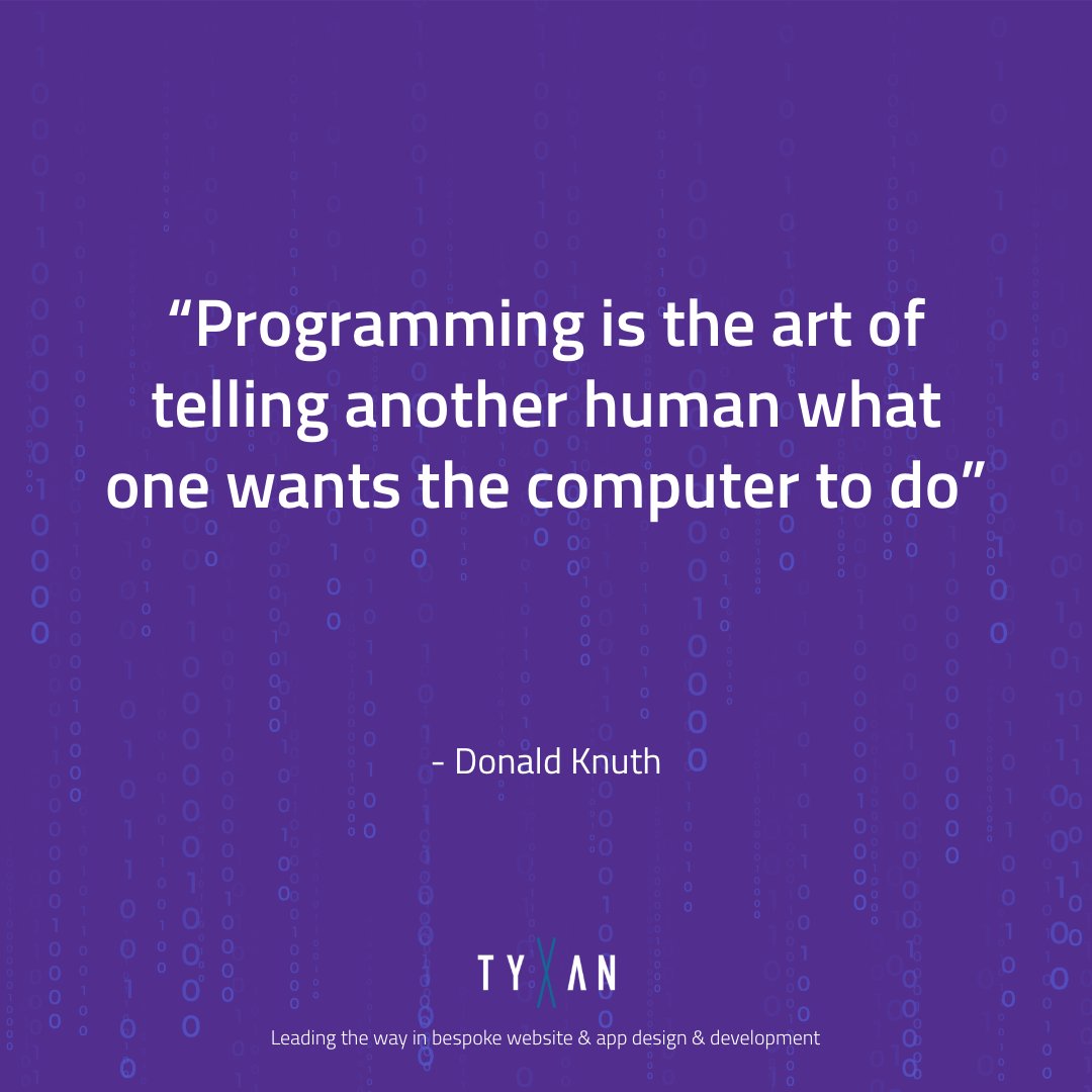 TyxanLtd's tweet image. 💡 Tyxan Friday Quote 💡
At the heart of great code isn’t just talking to machines—it’s communicating clearly with other humans. 👩💻👨💻
#Tyxan #WebDevelopment #CodingQuotes #TeamworkInTech #FridayInspiration
