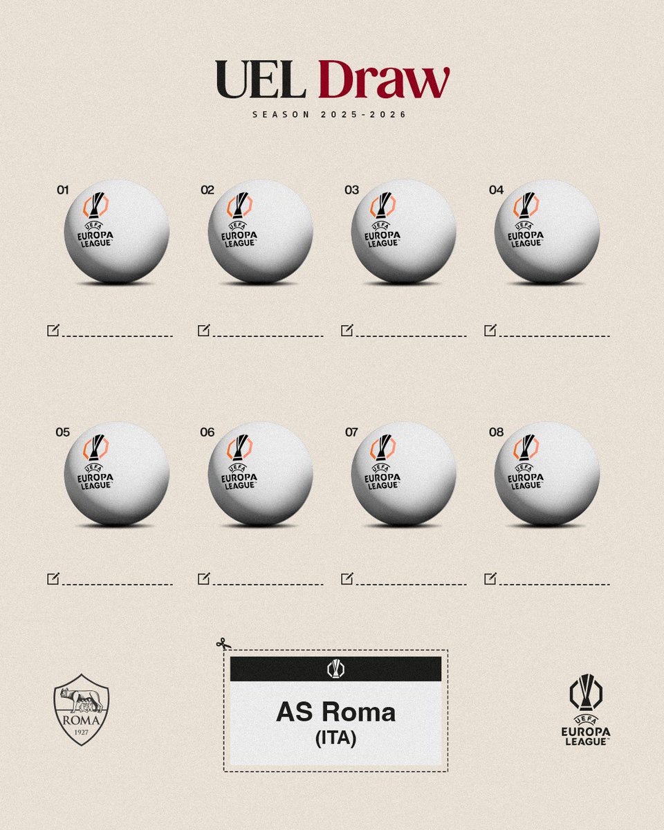 Manca poco al sorteggio di #UEL… 🔮

#ASRoma