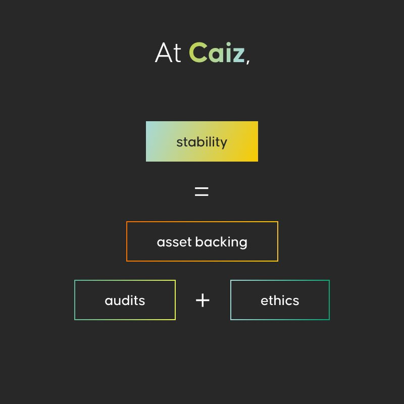 CaizPakistan's tweet photo. At Caiz, "stable" doesn’t just mean “pegged.” It means backed, audited, and built on a system you can trust. Here’s how we’re engineering that stability at Caiz, from the ground up. https://t.co/Bkr35yECji