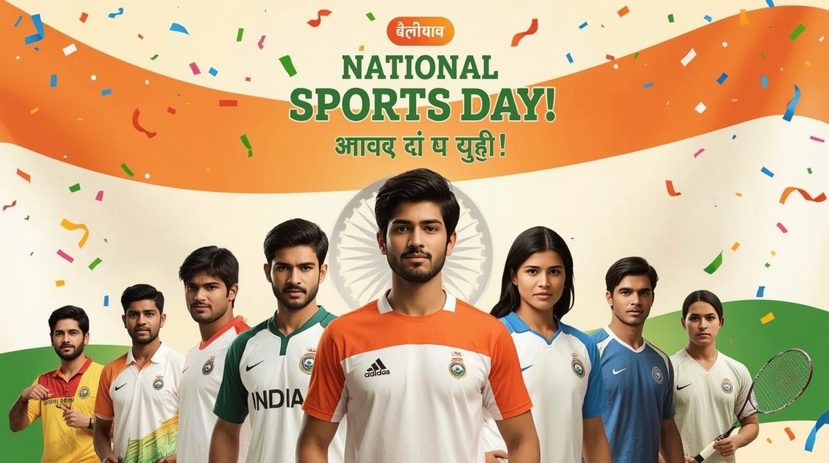 PyLogistician's tweet image. జాతీయ క్రీడా దినోత్సవ శుభాకాంక్షలు! 🏅
క్రీడలు మనకు క్రమశిక్షణ, ఆరోగ్యం, ఐక్యత, మరియు జాతీయ గర్వం నేర్పిస్తాయి.
ఒక ఆరోగ్యవంతమైన, ఉత్సాహభరితమైన, సహకారభరితమైన భారత్ కోసం!🇮🇳 
క్రీడలు ఆడండి – దేశాన్ని గర్వపడేలా చేయండి! 🏆
#NationalSportsDay #జాతీయక్రీడాదినోత్సవం #HealthyIndia