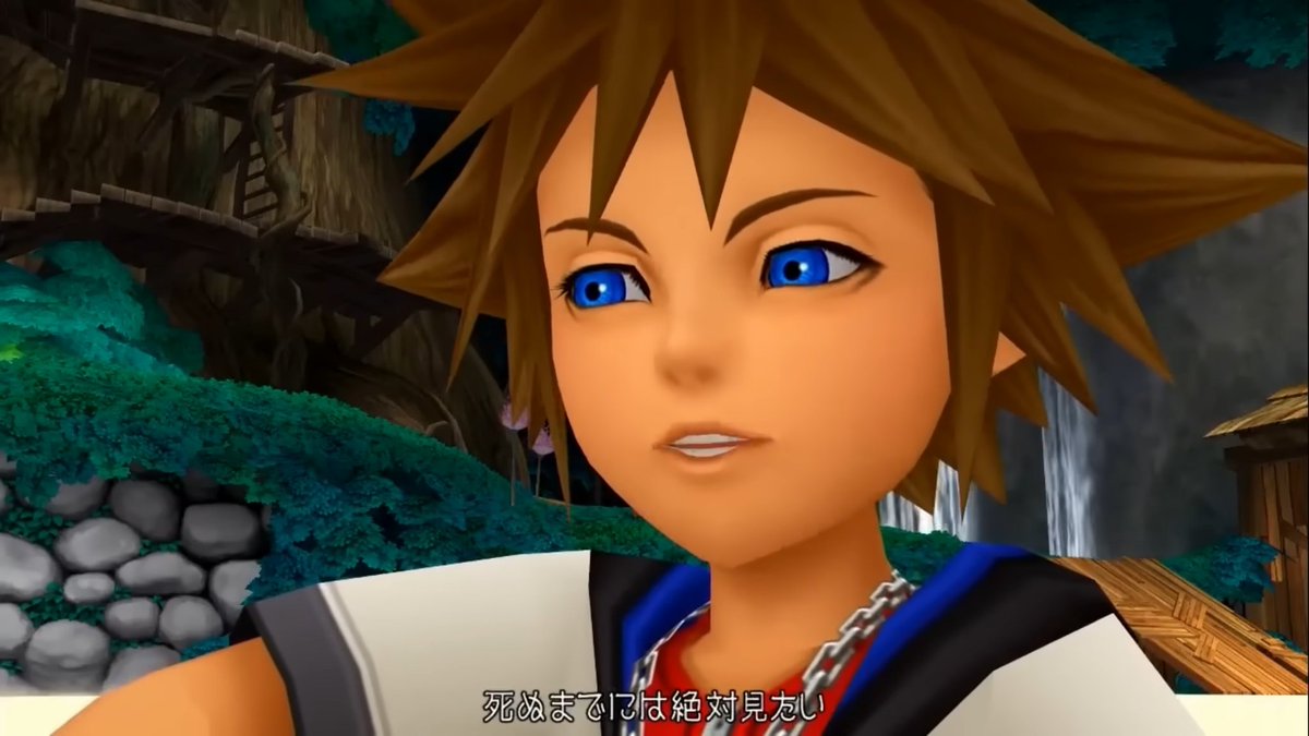 Je n'y avais jamais vraiment fait attention avant, mais je viens de remarquer une petite différence de trad sur ces répliques de KH1 :

VF : Moi aussi j'aimerais la voir (la ville d'enfance de Kairi).
Et aussi tous les mondes qui nous entourent, je veux tous les voir.

VO : Moi