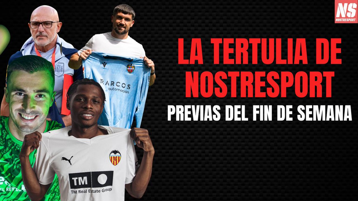 ¡NOS VEMOS A LAS 11H EN TWITCH Y YOUTUBE!

Todas las previas del fin de semana con <a href="/Sergi98Martinez/">Sergi Martínez</a> <a href="/arturouv14/">Arturo</a> y <a href="/24Chuso/">Josep Vicent M.S</a> 

¡Te esperamos! 

twitch.tv/nostresport
youtube.com/@diarinostresp…