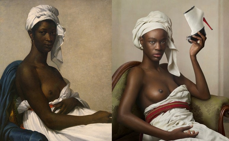 Fgdesnoyer's tweet image. Cuando la moda imita al arte...
Portrait d'une femme noir, 1800. Marie - Guillemine Benoist.
Peter Lippmann, catálogo otoño-invierno, 2010-2011, para Christian Louboutin.