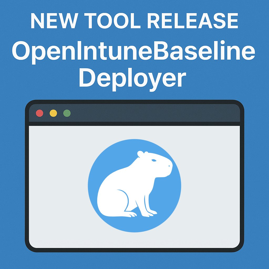 SkipToEndpoint's tweet image. 🚨Huge #OpenIntuneBaseline News!
I&apos;ve been busy working on a web-based, user-friendly tool to be able to deploy and version-check existing #OIB deployments, and it&apos;s finally ready!

Features:
- New Deployments: Allows granular control over policy deployment. Import as much or as…