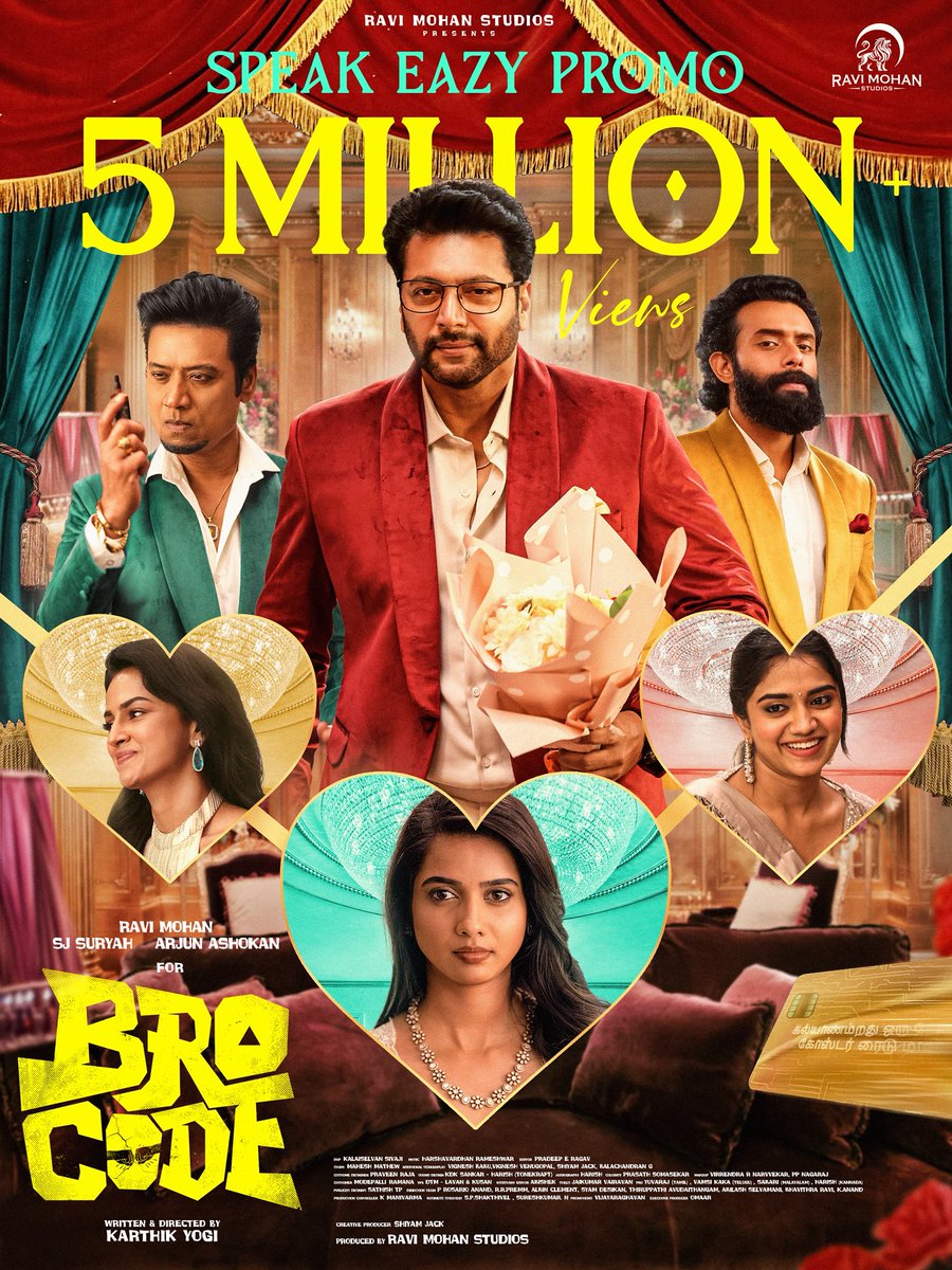 Ravi Mohan Studios (@ravimohanstudio) on Twitter photo #BroCode speak eazy promo from <a href="/RaviMohanStudio/">Ravi Mohan Studios</a>’s Production No.1 starring <a href="/iam_RaviMohan/">Ravi Mohan</a> <a href="/iam_SJSuryah/">S J Suryah</a> & #ArjunAshokan became the talk of social media since release 🔥
Smashed 5M+ views and getting crazy response from the audience !!
🔗youtu.be/J7sJaF5tAJ8
Written & #BroCode speak eazy promo from <a href="/RaviMohanStudio/">Ravi Mohan Studios</a>’s Production No.1 starring <a href="/iam_RaviMohan/">Ravi Mohan</a> <a href="/iam_SJSuryah/">S J Suryah</a> & #ArjunAshokan became the talk of social media since release 🔥
Smashed 5M+ views and getting crazy response from the audience !!
🔗youtu.be/J7sJaF5tAJ8
Written &