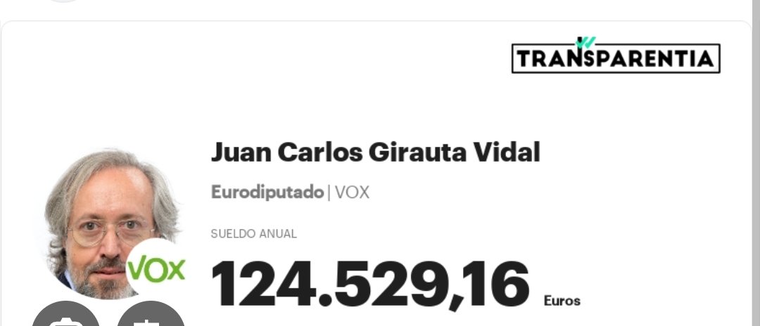 El ultraderechista Girauta ha pasado por PSOE, PP, Ciudadanos y ahora VOX. Cobra 124.529 euros como eurodiputado y cobraba 3.000€ mensuales del lobby sionista de Israel por defender el genocidio al pueblo de Palestina.