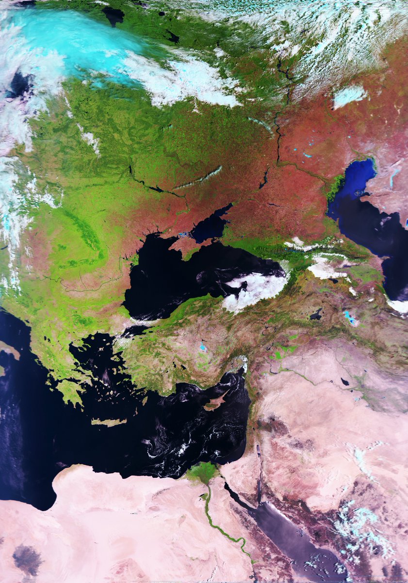Metop B  System AHRPT RGB 29 Aug 2025 UT 07.09
