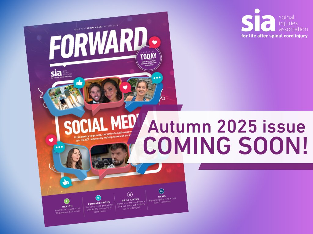 spinalinjuries's tweet photo. The autumn issue of our #ForwardMagazine is OUT NEXT WEEK! 🍂 Packed full of stories from across the SCI community, including a feature looking at how people living with spinal cord injury are making waves on social media. Subscribe TODAY https://t.co/gvy7YLd1VM https://t.co/nKouHnTtS8