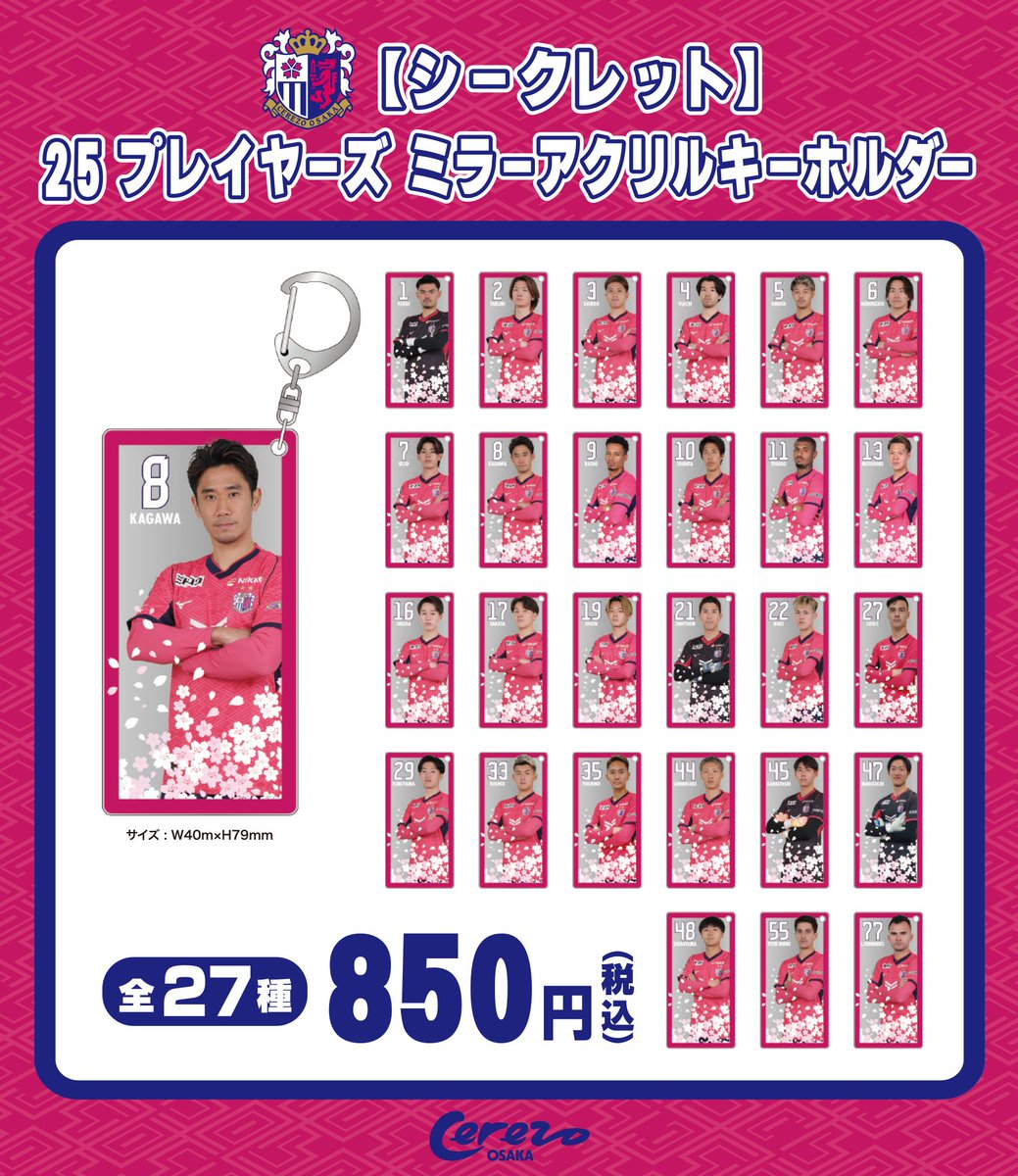 セレッソ大阪記念グッズセット 奥埜博亮選手J1リーグ通算250試合出場記念グッズ販売