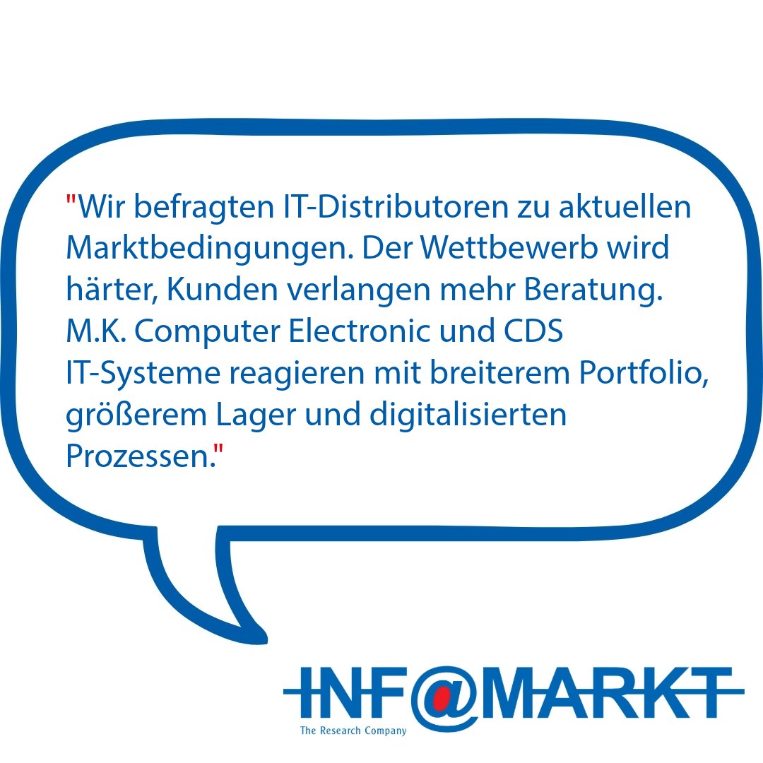 infomarkt_news's tweet image. Harter Wettbewerb, höhere Kundenansprüche:
M.K. Computer Electronic und CDS IT-Systeme setzen auf breiteres Portfolio, größere Lager und digitale Prozesse.

Mehr in Ausgabe 23/2025 👉 infomarkt.de 

#ITDistribution #MFPMarkt #Digitalisierung #INFOmarkt