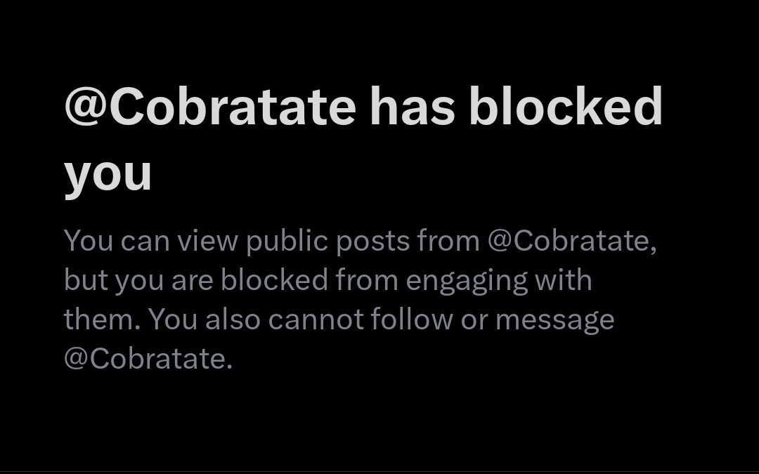 Andrew Tate is so soft that he has an ordinary guy (me) blocked