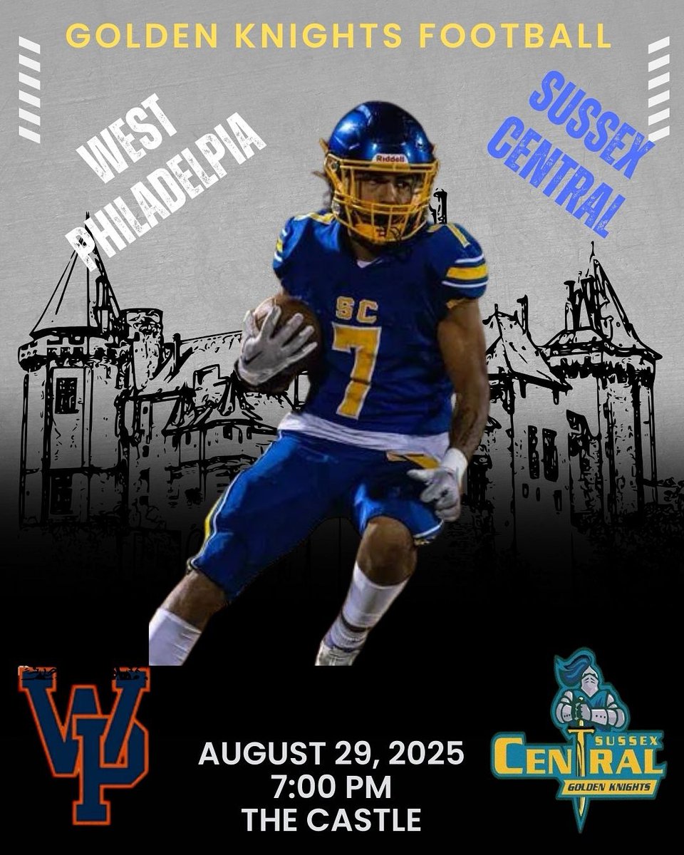 GAME DAY!!! Golden Knights kickoff the 2025 campaign against West Philadelphia at home. See you in The Castle
