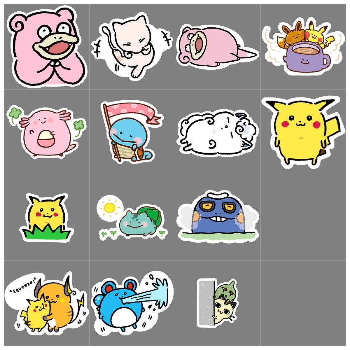 2MUCHBOBA's tweet photo. lowkey feel like the artist behind the pokemon go stickers is the artist of chiikawa.. since they did some tcg art as well before https://t.co/vPNP357bq9