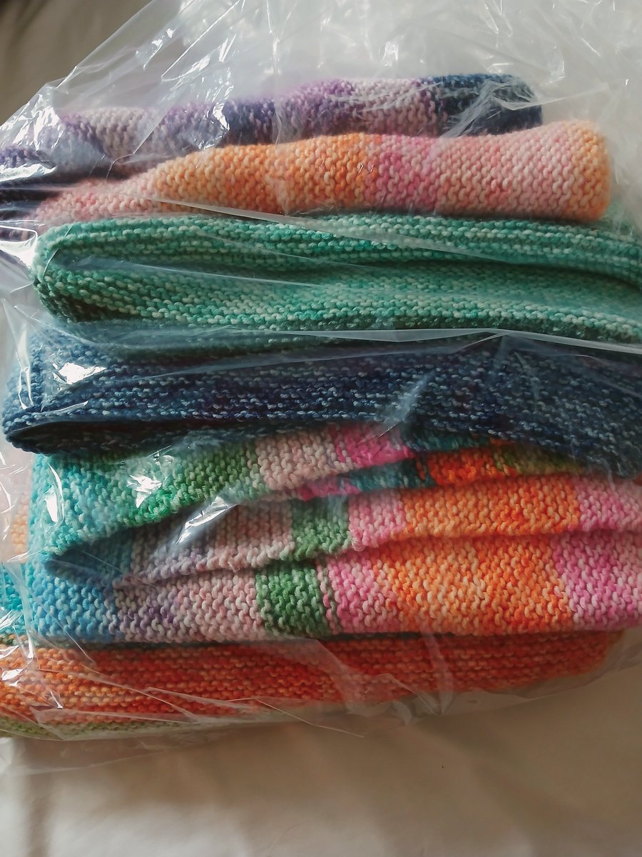 Packing up the baby blankets knitted so far over the summer. I'm donating them to my childhood Lutheran church in MN. Delivering them in person. With courage we must continue doing our good works helping others.