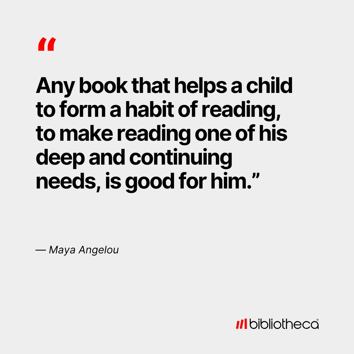 Quote of the day. #qotd

Maya Angelou (1928–2014), poet, memoirist, and civil rights activist, believed deeply in the transformative power of reading. Her words highlight how books can shape lifelong habits, starting in childhood.