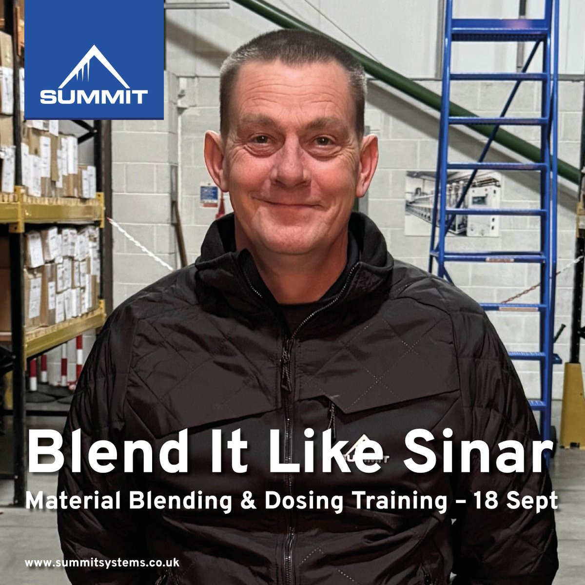 On 18th September, join John Sinar at Summit HQ for a hands-on training day dedicated to Material Blending &amp; Dosing

It’s practical, straight-talking training you can put to work the very next day.
📧 Book today: aftersales@summitsystems.co.uk

#PlasticsTraining #PlasticsIndustry