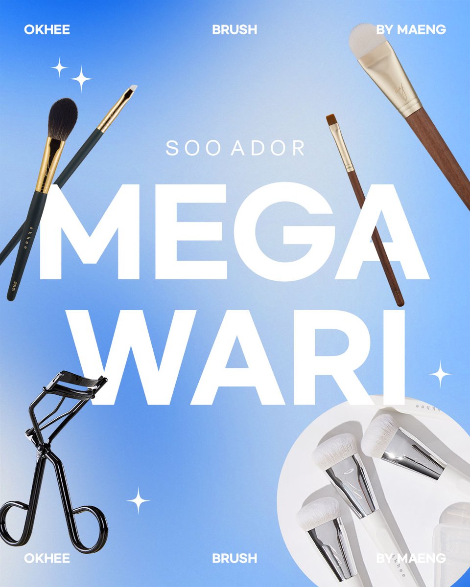 SOOADOR_JP's tweet photo. ⏳𝑺𝑶𝑶𝑨𝑫𝑶𝑹 𝑴𝒂𝒈𝒂𝒘𝒂𝒓𝒊⏳
📆8月31日17:00〜9月13日1:59
明日17時からメガ割スタート!
絶対このお得な機会をお見逃しなく!
今すぐチェック✍🏻
🔗https://t.co/2Jzv8sGzTg
#SOOADOR #スアドール #メガ割 #韓国メイク #メイクブラシ #BYMAENG #okhee https://t.co/PX7xlTXQlu