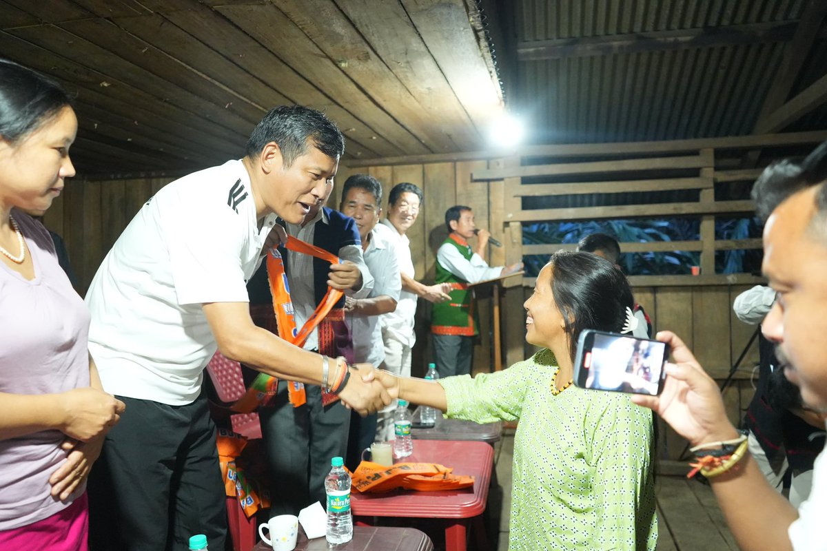 OjingBJP's tweet photo. Attended the Joining Programme at Yibuk village today to welcome four households from NCP into the BJP – the Largest Political Party in the World led by its BLC president Shri Tanong Pangking.

Their joining is a reflection of the growing trust and confidence in the visionary leadership of Hon’ble Prime Minister Shri Narendra Modi Ji and the people-centric governance of Hon’ble Chief Minister Shri Pema Khandu Ji.

This joining further strengthens our organisation at the grassroots and adds momentum to our collective mission of development, progress, and service to the people.

@CMOArunachal 
@PMOIndia 
@BJP4Arunachal 
@BJP4India