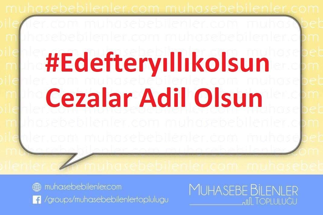 #EDefterYıllıkOlsun 
Cezalar Adil Olsun...
.
.
.
<a href="/MuhasebeBT/">Muhasebe Bilenler</a>