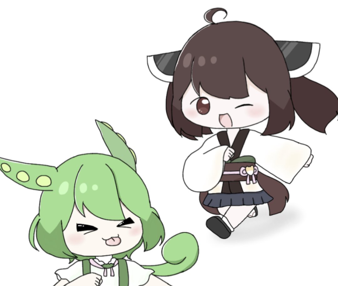 「待ってよ〜！！」
「やっだね〜〜なのだ！！」