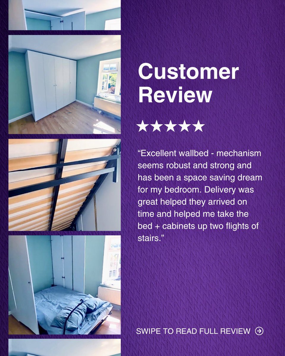 WallBedKing's tweet image. Our customers love their Wall Bed King beds, and their photos & videos prove it! 🛏️ 
Shop now and transform your space! 
👉 wallbedking.com
#WallBedKing #LifetimeWarranty #SpaceSaving #HomeDesign #SustainableLiving #WallBeds #SpaceSavingFurniture #FiveStarReviews