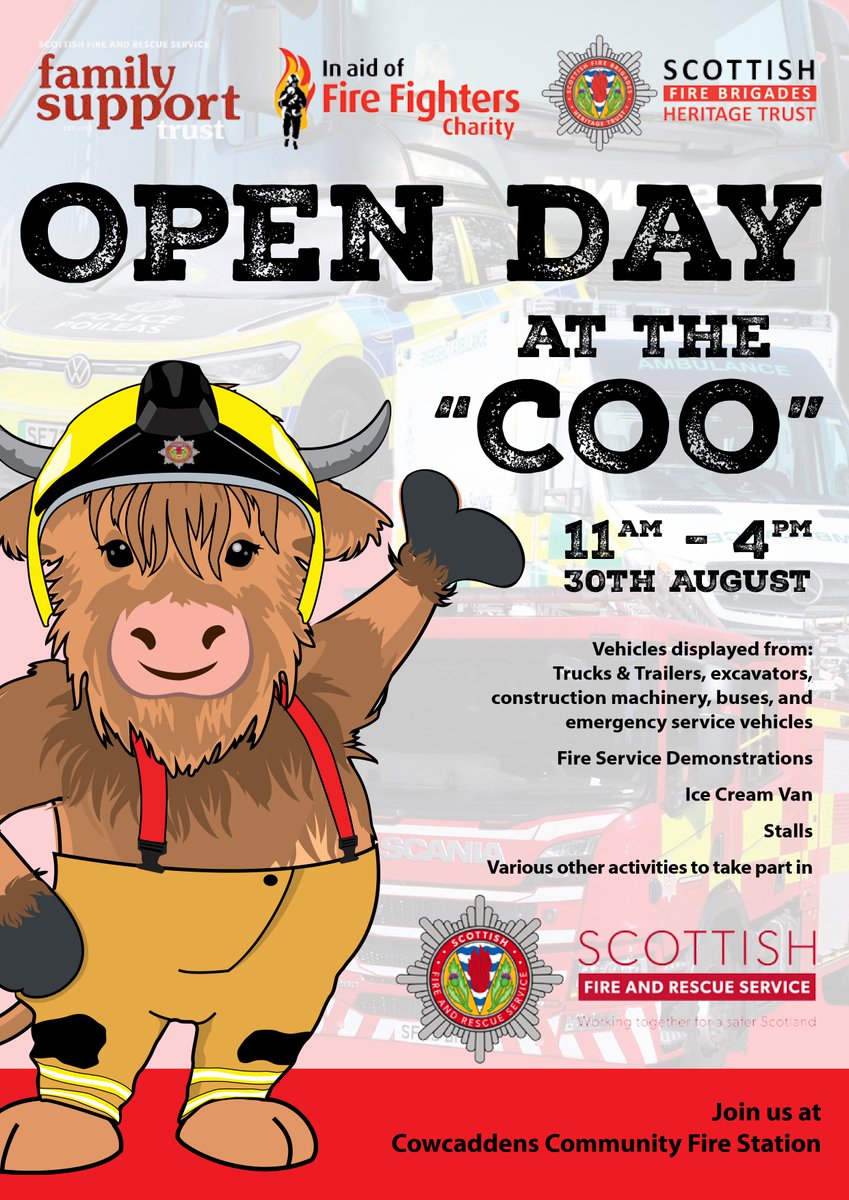 scotfire_glasgo's tweet image. 🚒 Just 1 More Day to Go! 🚒
We're counting down to the Cowcaddens Fire Station Open Day — and it's going to be action-packed!

🔥 Demos
🎯 Activities for all ages
🍔 Food stalls
👨‍🚒 Meet the crew

Don’t miss the final open day of the summer!

@SFRSYourSafety
@fire_scot