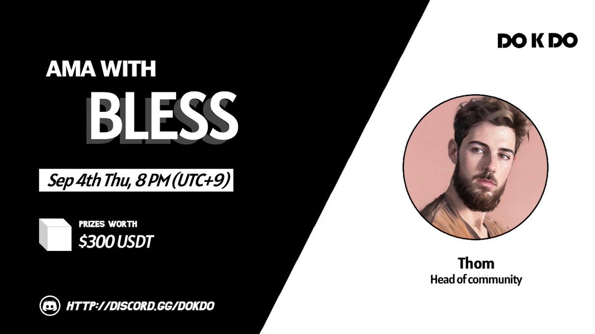 [DOKDO DAO X Bless AMA] 

🎁$300 USDT in AMA

📆DATE : 04th, Sep, 2025
⏰TIME : 20:00 KST / 11:00 UTC 
🏫Venue : discord.gg/dokdo

1️⃣ Follow 
<a href="/DOKDODAO/">DOKDO DAO</a>
<a href="/Dokdo_web3/">DOKDO Web 3.0</a>
<a href="/theblessnetwork/">Bless</a> 
<a href="/ThomLovesYou/">Lock</a> 

2️⃣ LK l RT l TAG 3 Friends

3️⃣ Fill out the Form
forms.gle/jzv75a7ATt95BN…