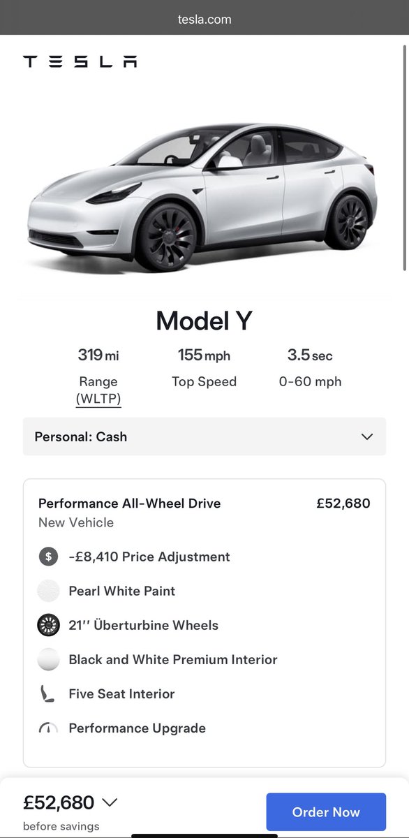 Graeme Cobb ⚡️🚙🚗 ⚡️ (@graeme_cobb) on Twitter photo <a href="/SteveFowler/">Steve Fowler</a> But still cheaper than a Ferrari 🤓
This was spotted if the new Y Performance is too expensive. Brand new legacy Model Y Performance are available in various colours for immediate delivery and for around £10k less.
tesla.com/en_GB/my/order… <a href="/SteveFowler/">Steve Fowler</a> But still cheaper than a Ferrari 🤓
This was spotted if the new Y Performance is too expensive. Brand new legacy Model Y Performance are available in various colours for immediate delivery and for around £10k less.
tesla.com/en_GB/my/order…