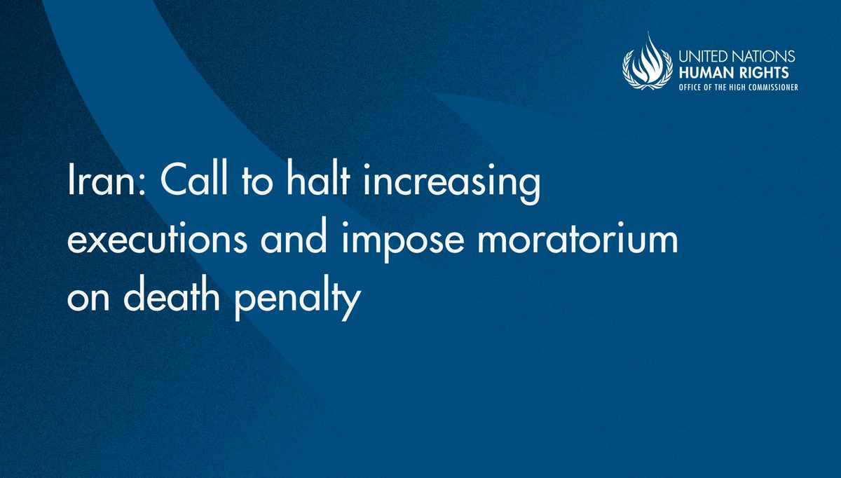 UN Human Rights (@unhumanrights) on Twitter photo #Iran's authorities executed at least 841 people since the beginning of 2025, according to info gathered by <a href="/UNHumanRights/">UN Human Rights</a>.
Death penalty is incompatible with the right to life. <a href="/volker_turk/">Volker Türk</a> calls on Iran to impose a moratorium on the application of the capital punishment, as a #Iran's authorities executed at least 841 people since the beginning of 2025, according to info gathered by <a href="/UNHumanRights/">UN Human Rights</a>.
Death penalty is incompatible with the right to life. <a href="/volker_turk/">Volker Türk</a> calls on Iran to impose a moratorium on the application of the capital punishment, as a