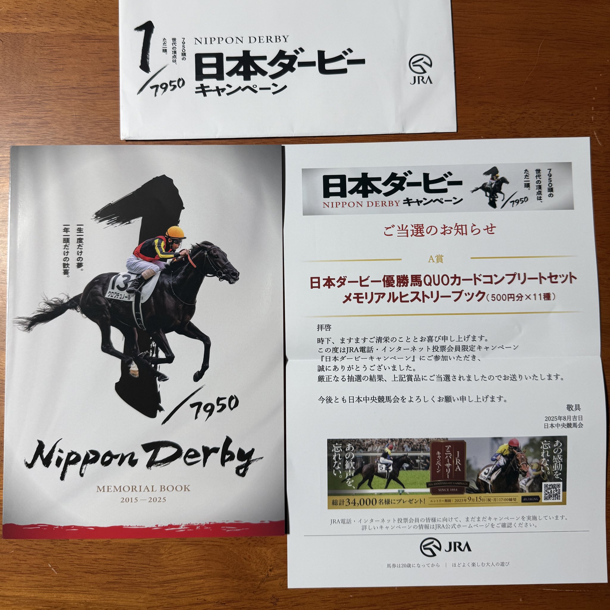 日本ダービー優勝馬 QUOカードコンプリートセット メモリアルヒストリーブック 日本ダービー優勝馬 QUOカードコンプリートセット メモリアル