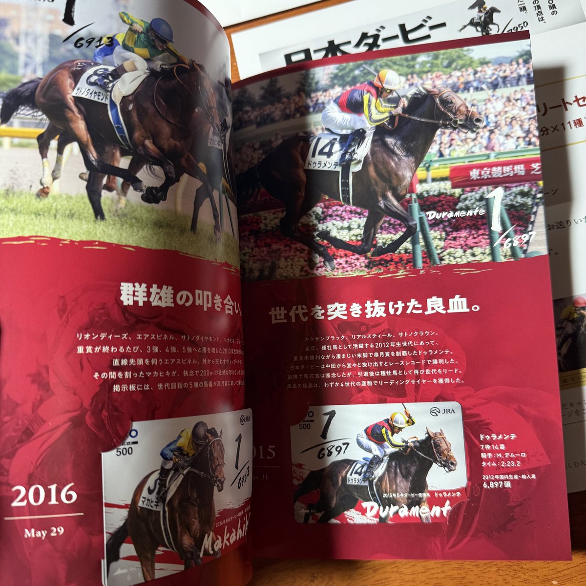 日本ダービー優勝馬 ヒストリーブック（使用済クオカード付）