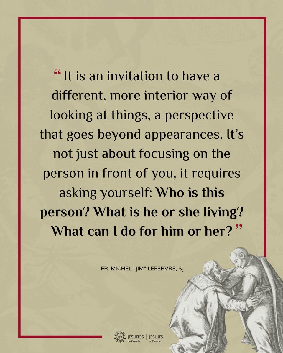 To be "men and women for others" isn’t just about service — it’s about presence. Fr. Michel “Jim” Lefebvre, SJ, reminds us it starts with being truly present to those right around us. How can you be a person for others today? 🤲
hubs.la/Q03FQf4J0