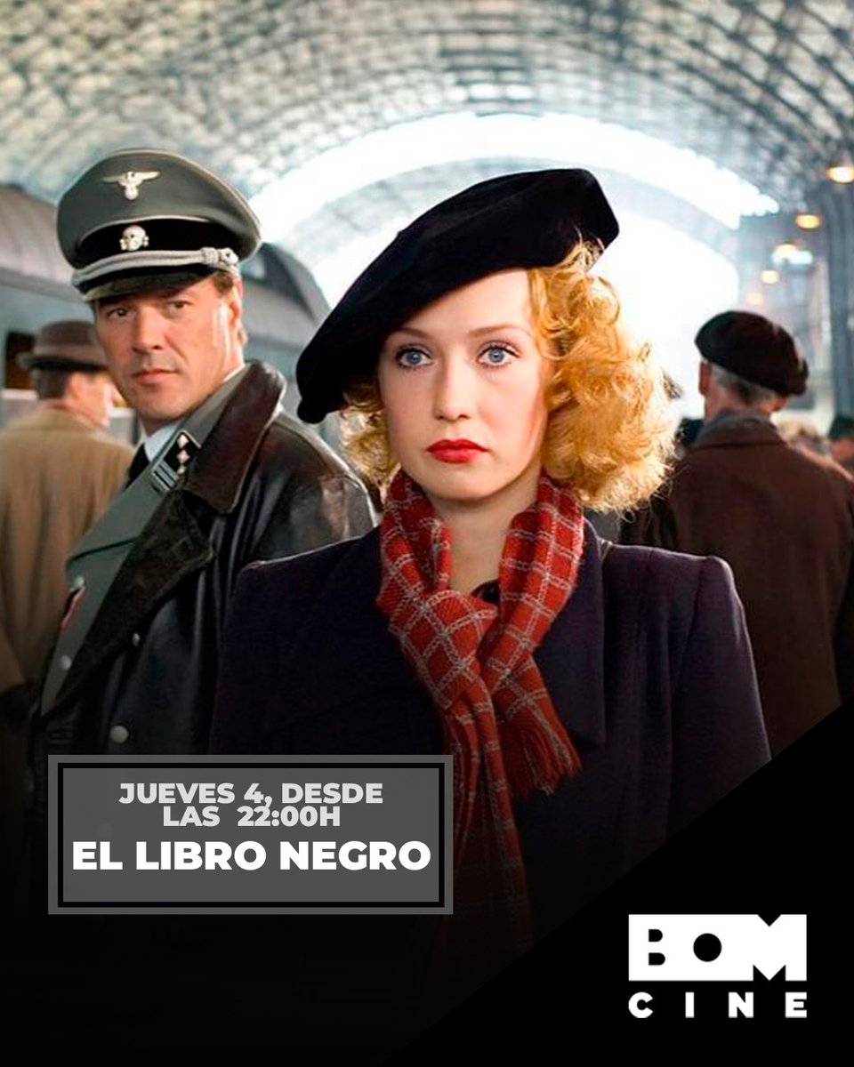 ⚔️🪖 En la Holanda ocupada, una joven judía se une a la Resistencia tras perder a su familia.

🕵️‍♀️🩸 Su misión: infiltrarse en el cuartel nazi y seducir a un alto mando para salvar a sus compañeros capturados.

🎥"El libro negro"
🕑 22:00h