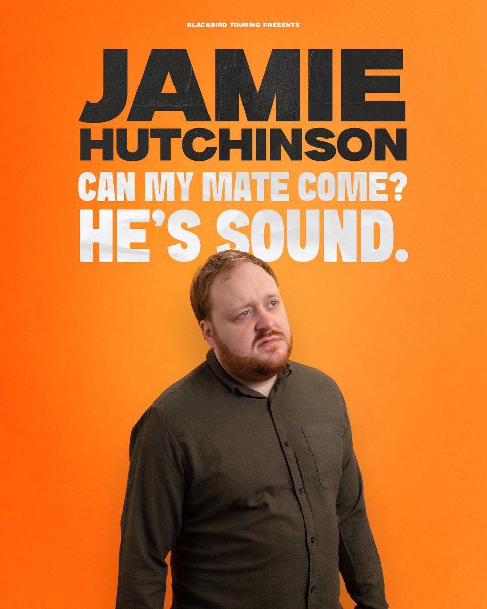 Sheffield City Hall (@sheffcityhall) on Twitter photo JUST ANNOUNCED/ON SALE NOWπ¨ 
Jamie Hutchinson: Can My Mate Come? He's Sound.
π Thursday, 28 May 2026
ποΈ Tickets On Sale Now!
 π spr.ly/6015ffxU7 JUST ANNOUNCED/ON SALE NOWπ¨ 
Jamie Hutchinson: Can My Mate Come? He's Sound.
π Thursday, 28 May 2026
ποΈ Tickets On Sale Now!
 π spr.ly/6015ffxU7