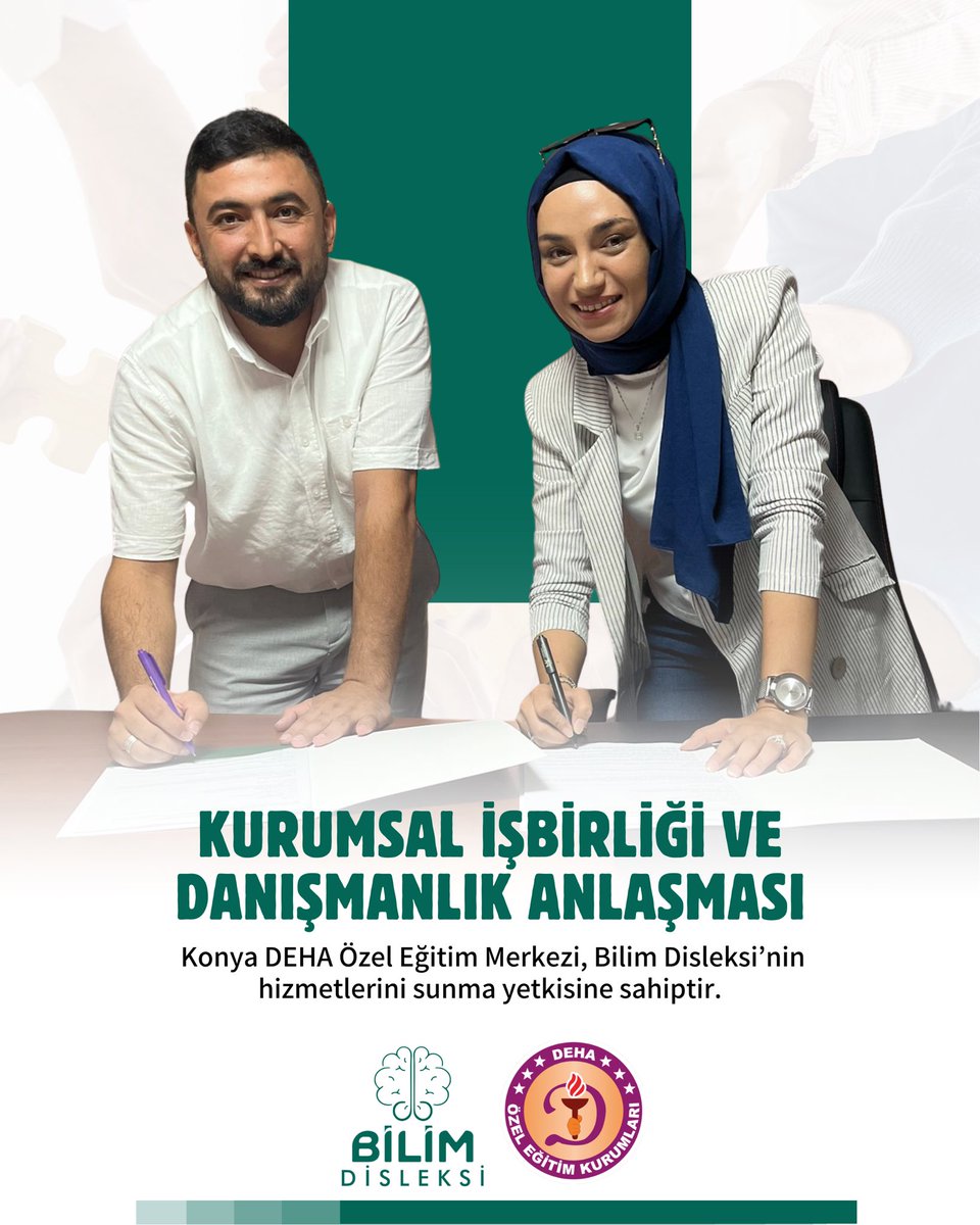 ✨ Büyük bir heyecanla duyuruyoruz! ✨

Bilim Disleksi olarak Konya DEHA Özel Eğitim Merkezi ile kurumsal iş birliği ve danışmanlık anlaşması imzaladık. 🤝

#BilimDisleksi #KurumsalİşBirliği #Konya #ÖzelEğitim #Disleksi #EğitimdeGüçBirliği