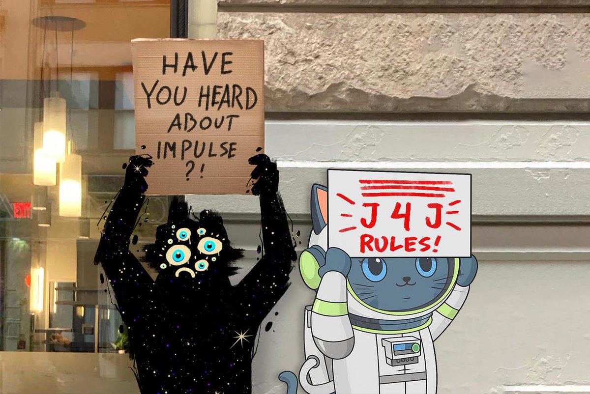 The streets are speaking… (giveaway)

<a href="/J4Jvibes/">J4J (🐱, J4J )</a> and our Jup Studio fren <a href="/playimpulse/">IMPULSE</a> have something to show you on their boards!

We’re giving away 5 x WL spots for their upcoming mint. 

How?
We’d love to hear your real-life cat moments in the comments below (Images encouraged)