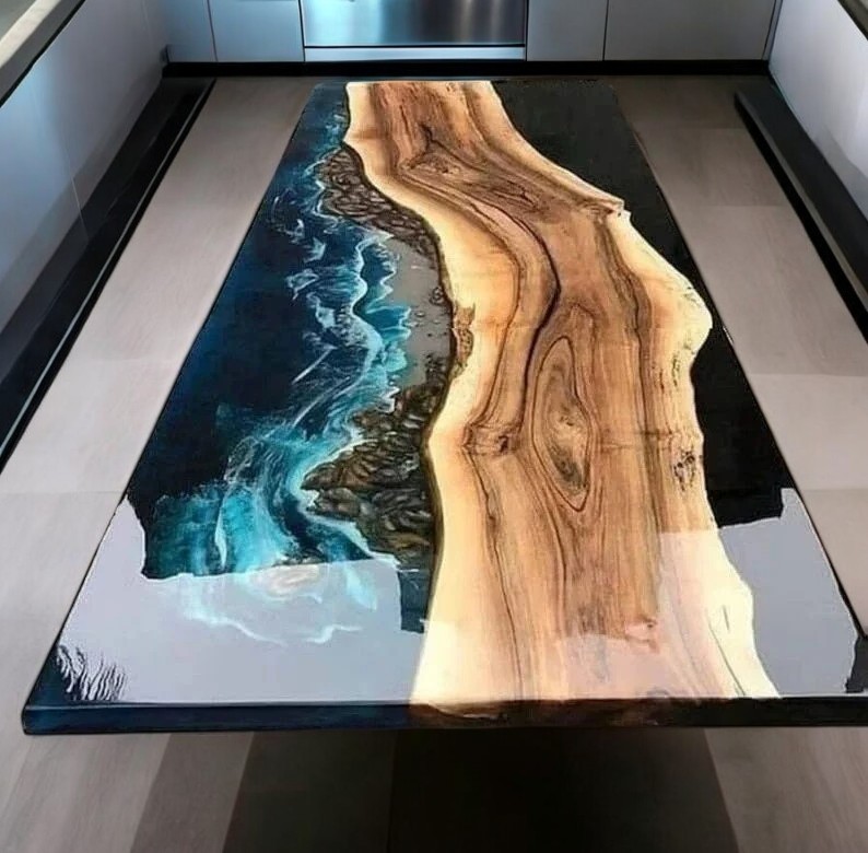 Thanks for the kind words! ★★★★★ "Table  is absolutely amazing and I am incredibly happy with my purchase. The  quality is excellent and truly worth the money. WoodAndStoneArtist’ to anyone looking to purchase a table." Brenden  Kvalen etsy.me/4oYrx4t #etsy