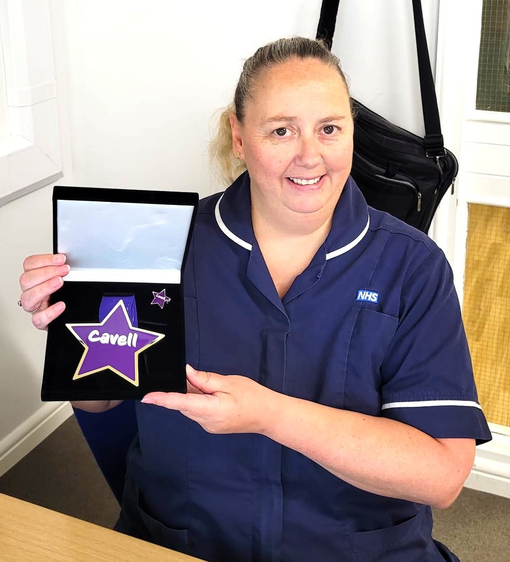 Proud of Tracey Gibson, District Nurse, who recently won a Cavell Star Award for going above and beyond for her patients. They are given to nurses, midwives, nursing associates and healthcare assistants who shine bright and show exceptional care.  More: orlo.uk/MRF6a