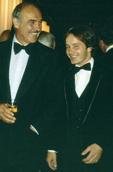 Sean Connery and Gilles Villeneuve. 
Photo: Vittoriano Rastelli.
