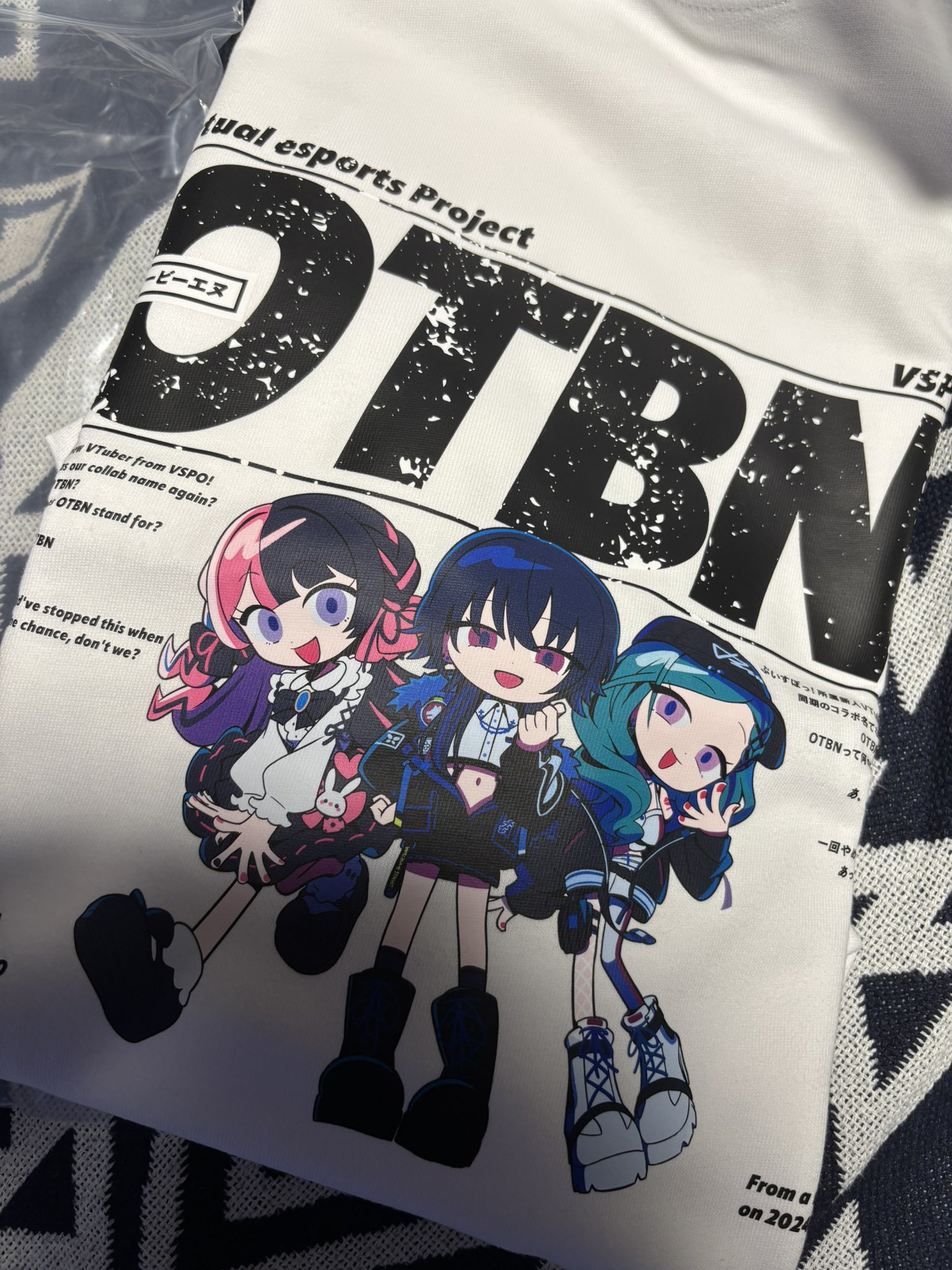 ぶいすぽ OTBN Tシャツ XLサイズ VSPO! LOOK CLIP OTBN TEE