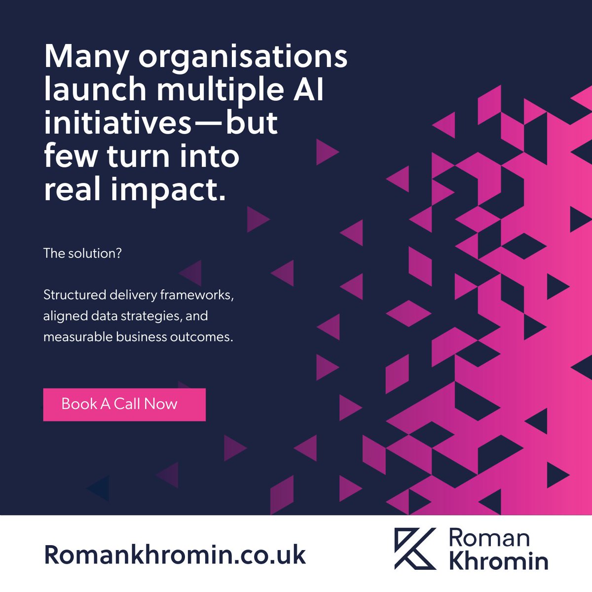 romankhromin's tweet image. Many organisations launch multiple AI initiatives—but few turn into real impact. 

The solution? 

Structured delivery frameworks, aligned data strategies, and measurable business outcomes.

Learn more: romankhromin.com

#AIScale #AIExecution