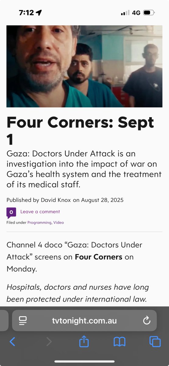 Quentin Dempster (@quentindempster) on Twitter photo <a href="/4corners/">Four Corners</a> ABC TV will broadcast Gaza:Doctors Under Attack, the documentary the BBC would not run. Monday 1 Sept 8.30 pm. Thanks ABC, Australians need to know what’s really going on. <a href="/4corners/">Four Corners</a> ABC TV will broadcast Gaza:Doctors Under Attack, the documentary the BBC would not run. Monday 1 Sept 8.30 pm. Thanks ABC, Australians need to know what’s really going on.