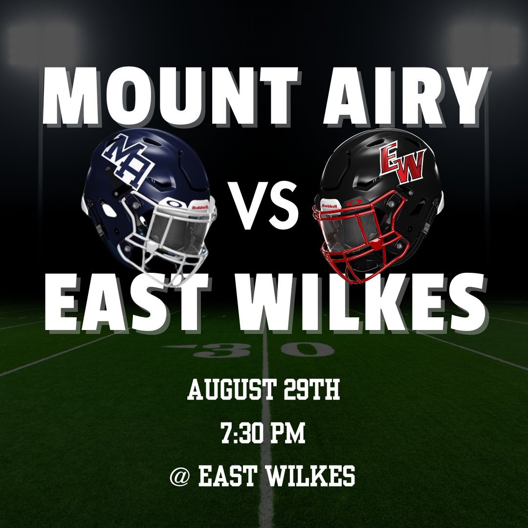 Mount Airy Football (@granitebearsfb) on Twitter photo ‼️GAME DAY‼️ Our Mount Airy Bears will take on the East Wilkes Cardinals at East Wilkes High School in Ronda, NC tonight.
Join us on the road for week 2 action! Kickoff is 7:30pm!
Go Bears!! 🐻🏈
@tmobile @macschools #FN5GL #Sweepstakes
<a href="/CoachATaylorMA/">Austin Taylor</a> <a href="/GraniteBears/">MA Athletics</a> ‼️GAME DAY‼️ Our Mount Airy Bears will take on the East Wilkes Cardinals at East Wilkes High School in Ronda, NC tonight.
Join us on the road for week 2 action! Kickoff is 7:30pm!
Go Bears!! 🐻🏈
@tmobile @macschools #FN5GL #Sweepstakes
<a href="/CoachATaylorMA/">Austin Taylor</a> <a href="/GraniteBears/">MA Athletics</a>