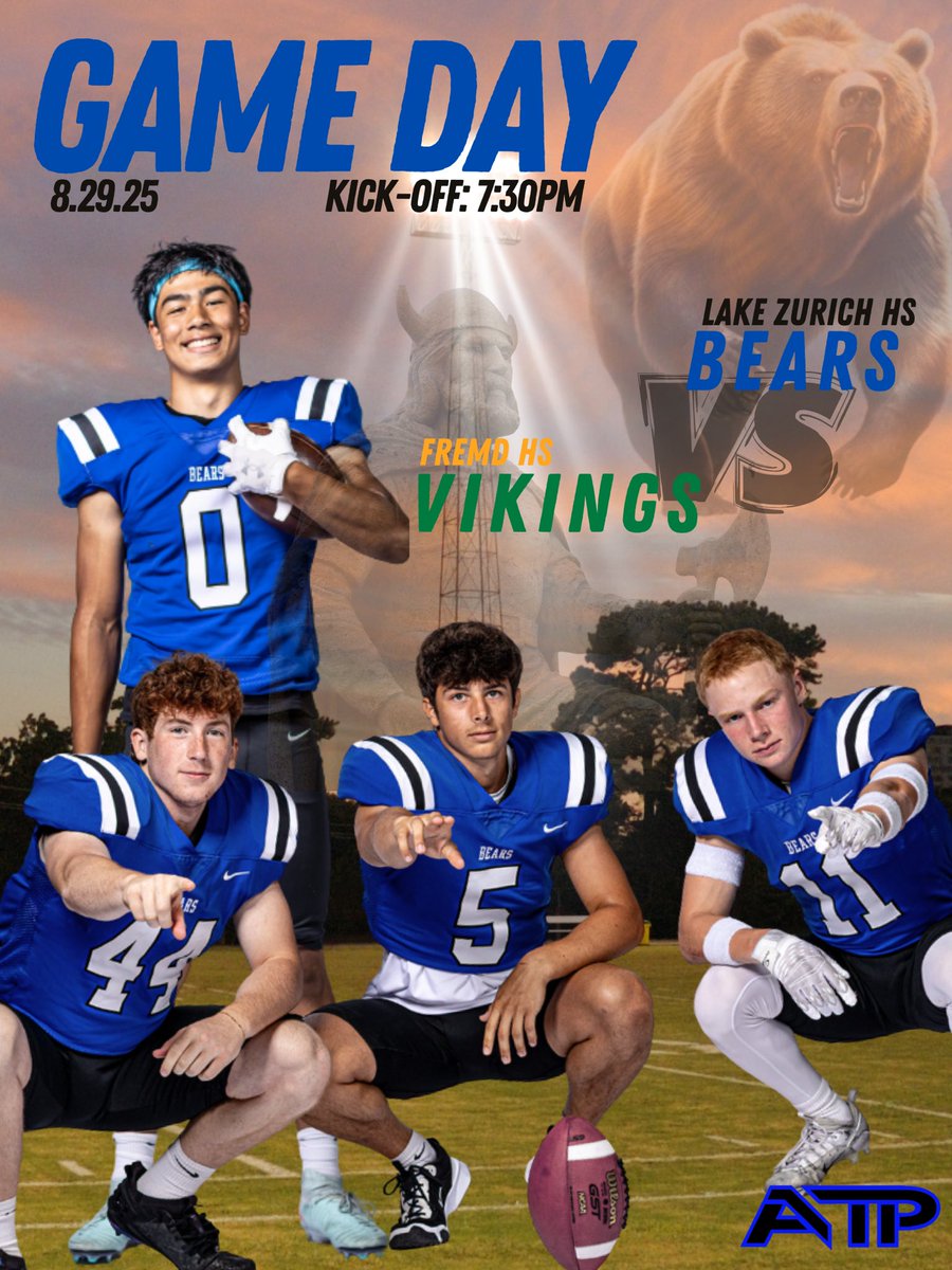 YES! Finally Game Day. Here we go, LZHS travels to Fremd HS for 7:30pm kick-off. Let’s get after it tonight Bears! ⁦<a href="/LZHSFootball/">LZHS Football</a>⁩ ⁦<a href="/LZHSBEARS/">LZHS BEARS</a>⁩ ⁦<a href="/lzhsathletics/">LZHS Athletics</a>⁩ #atp #embrace the climb
