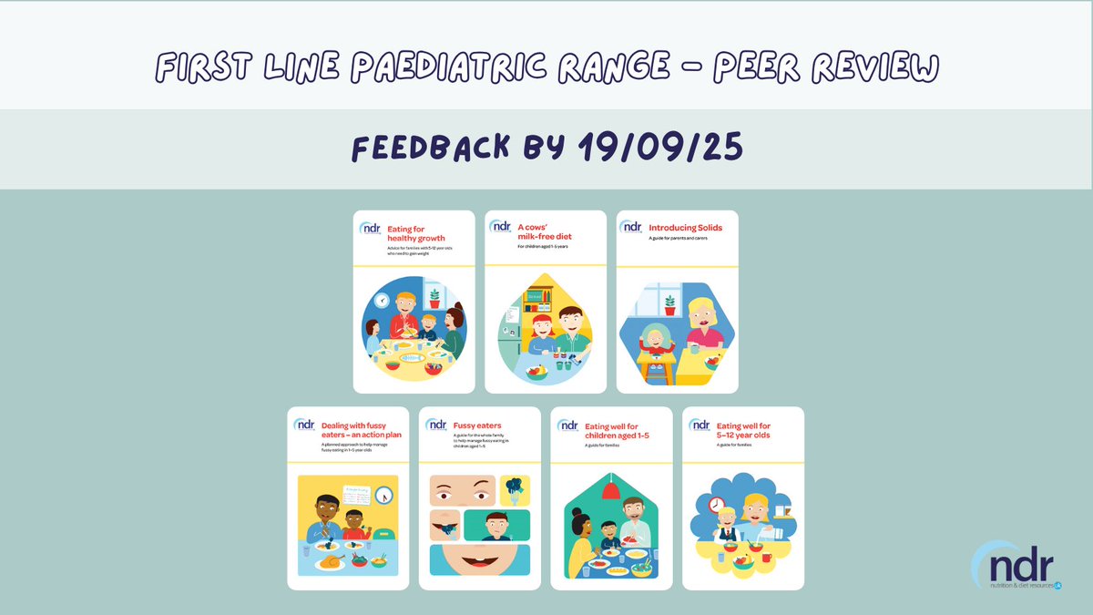 The updated drafts of our first line paediatric range of resources are now available for peer review.

Visit the project page on our website to find out more about the update and view the drafts: bit.ly/4akIaAy

Please send all comments by Friday 19/09/25.