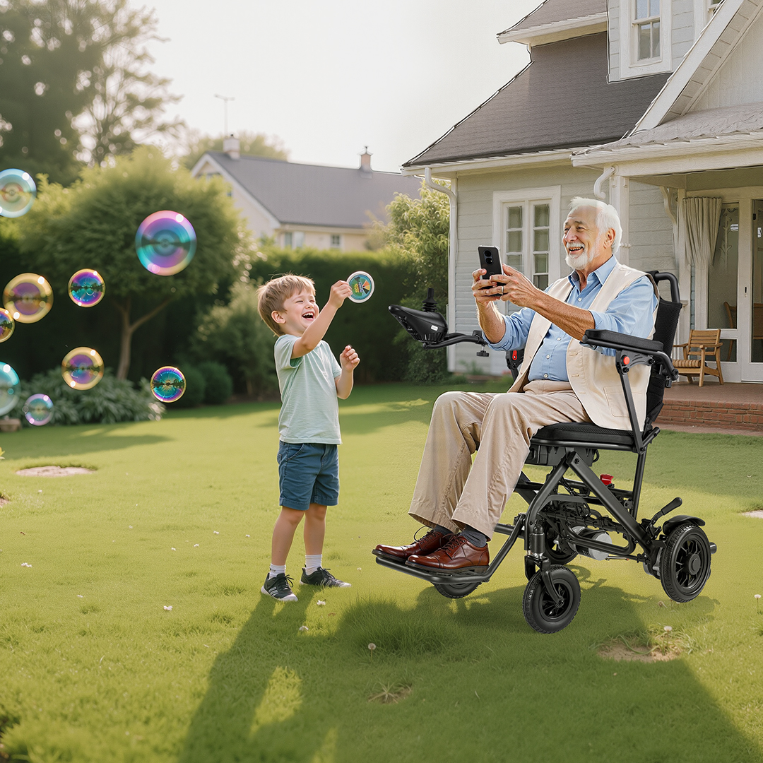 jinkee_co's tweet image. Then: Watching from the window. Now: Right in the middle of the fun. Chasing bubbles and taking photos, all thanks to the freedom of my electric wheelchair. 🫧 #Jinkee #Adaptivetech #Familytime #wheelchair #Rollator