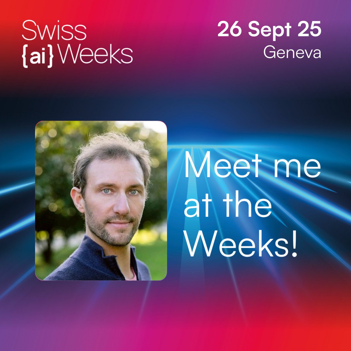 Spending Sept &amp; Oct between Geneva and Lausanne for Swiss AI Weeks 👉swiss-ai-weeks.ch

Looking forward to real conversations with top AI thinkers, and to share a bit about <a href="/Koki_network/">Koki</a> .
Who else is coming?