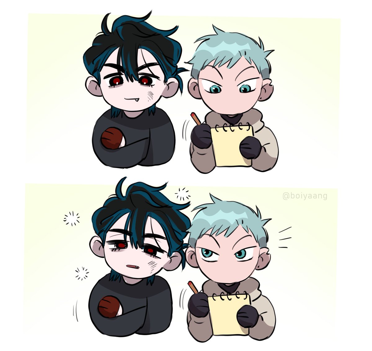 Boiyaang's tweet photo. [IvanTill-rebel au] Eepy Ivan after a successful mission (FLUFF)

#Ivantill #rebelau #ivti https://t.co/LeY0bmxHRR